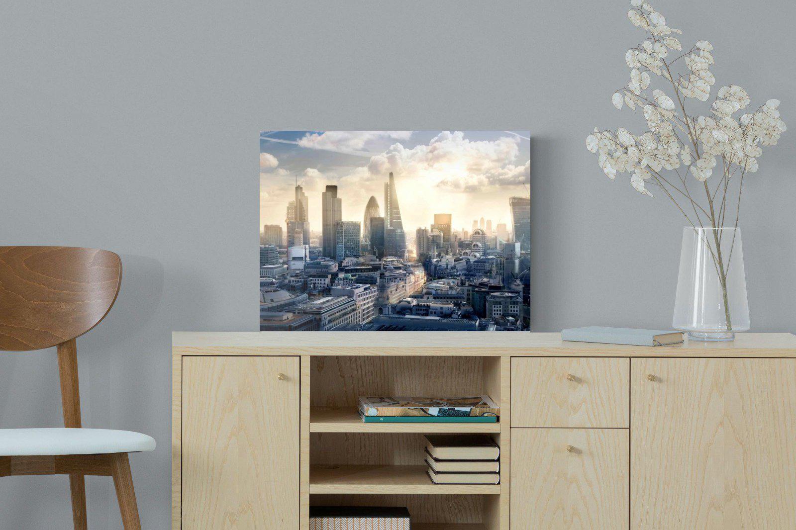 London Dawn-Wall_Art-60 x 45cm-Mounted Canvas-No Frame-Pixalot