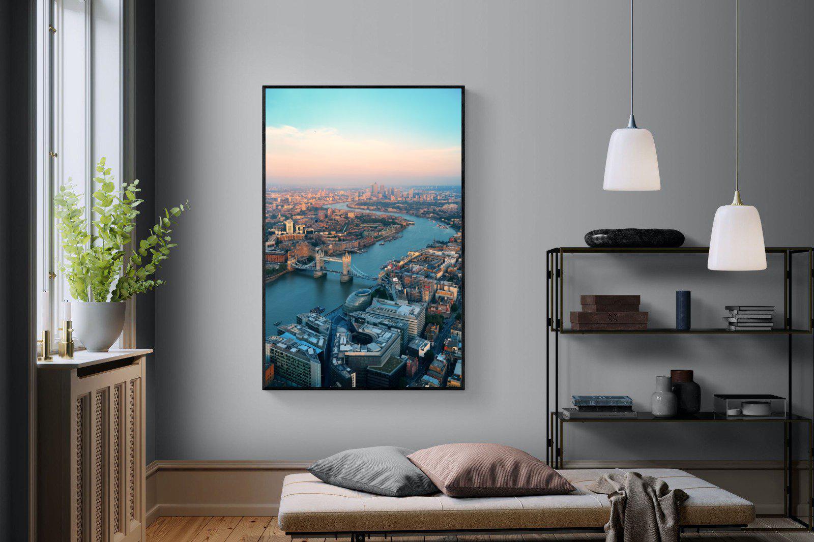 London-Wall_Art-120 x 180cm-Mounted Canvas-Black-Pixalot