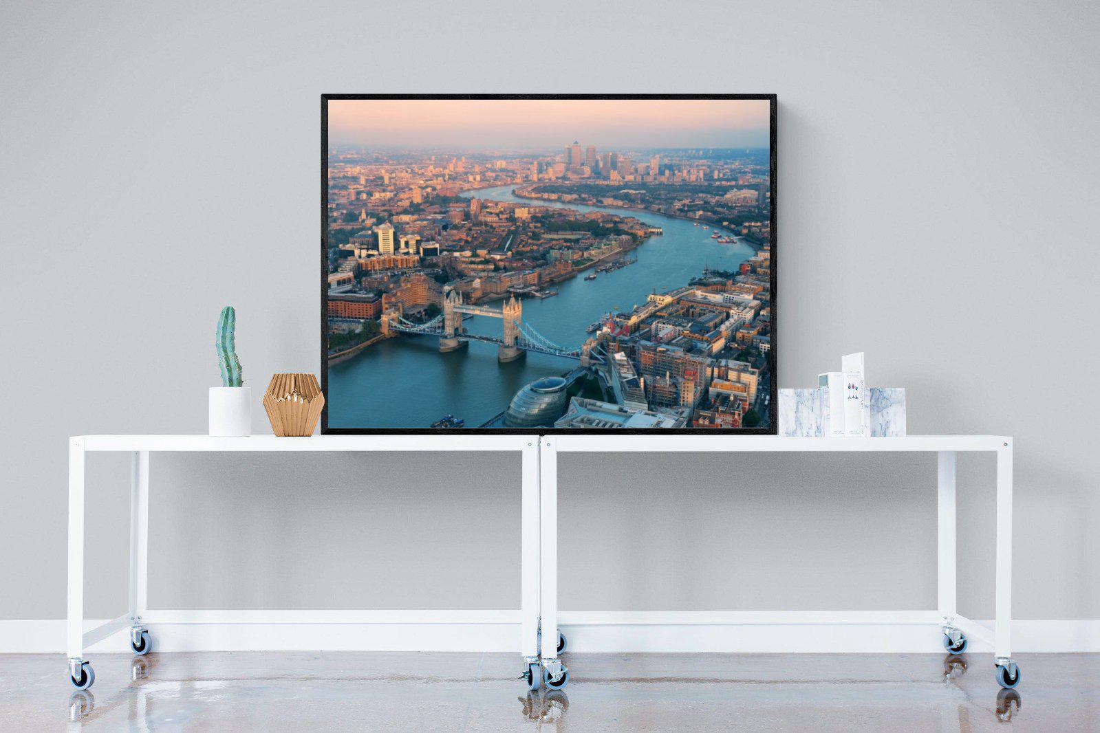 London-Wall_Art-120 x 90cm-Mounted Canvas-Black-Pixalot