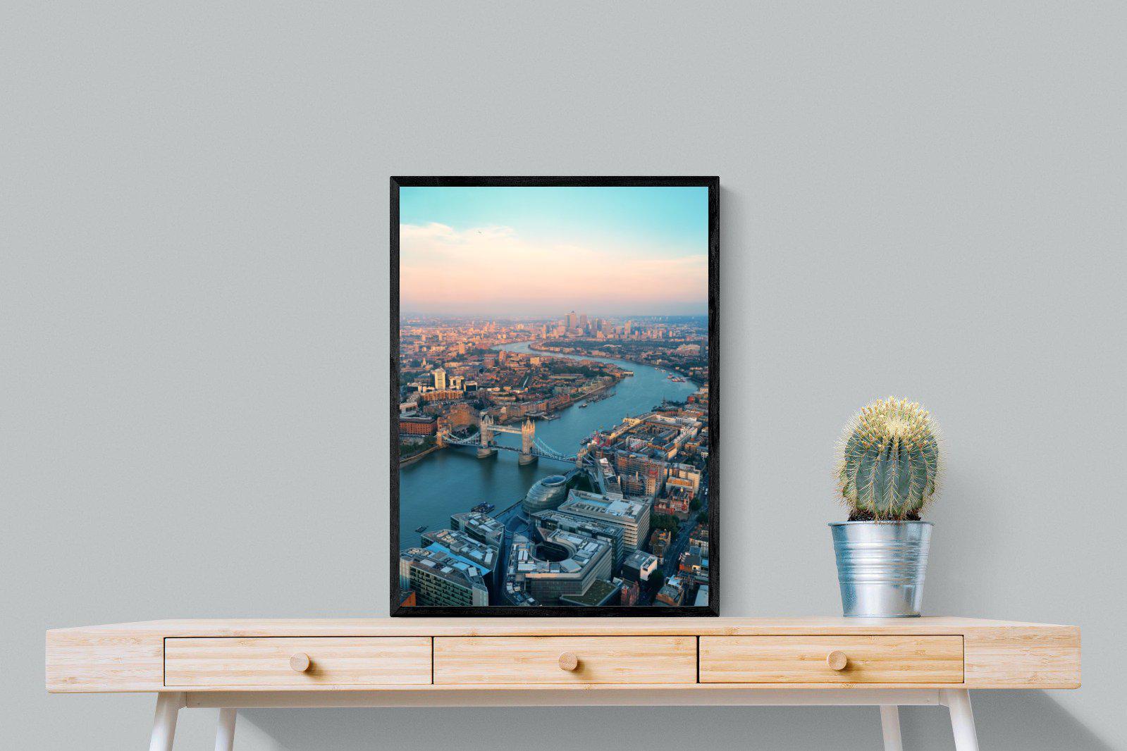 London-Wall_Art-60 x 80cm-Mounted Canvas-Black-Pixalot