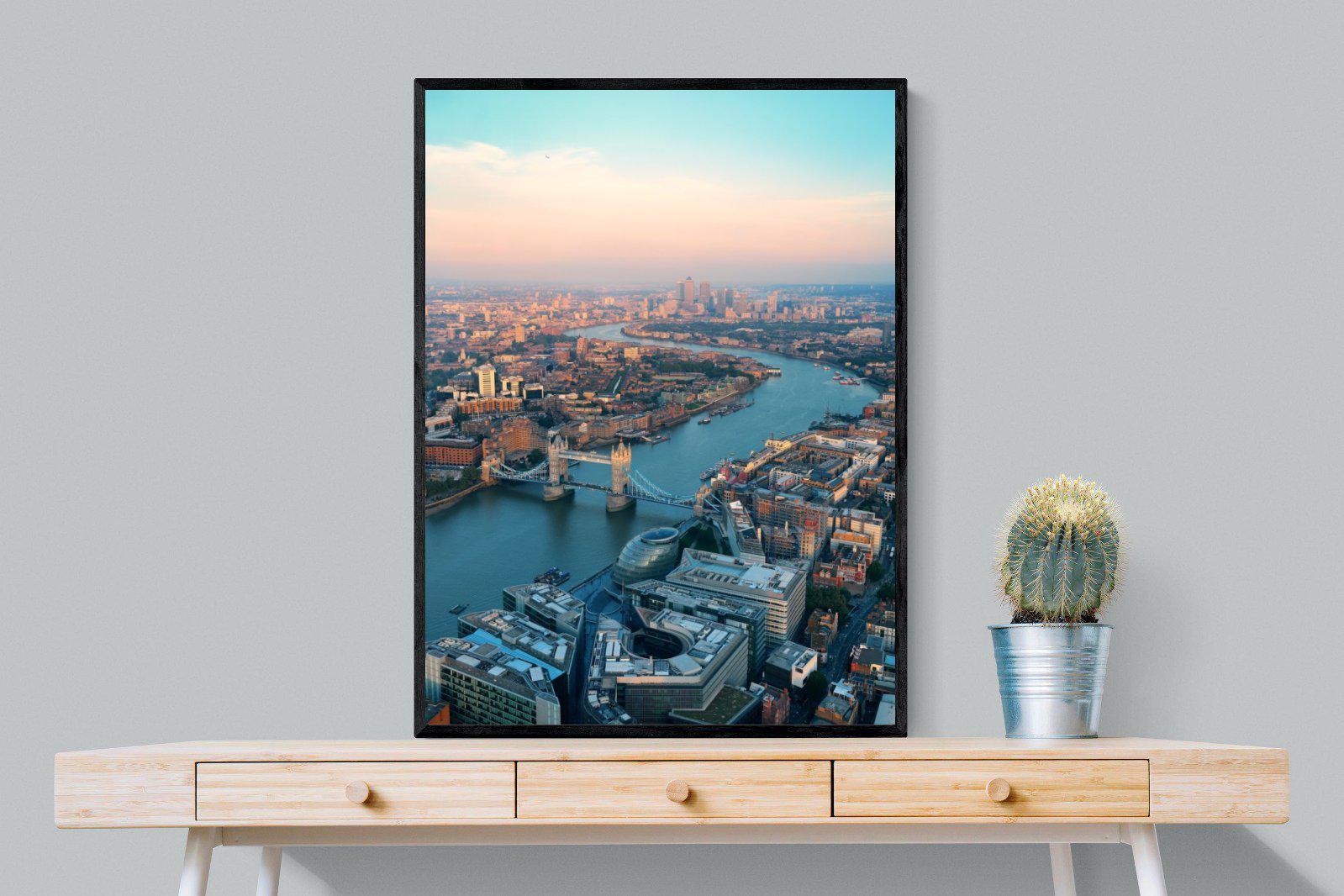 London-Wall_Art-75 x 100cm-Mounted Canvas-Black-Pixalot