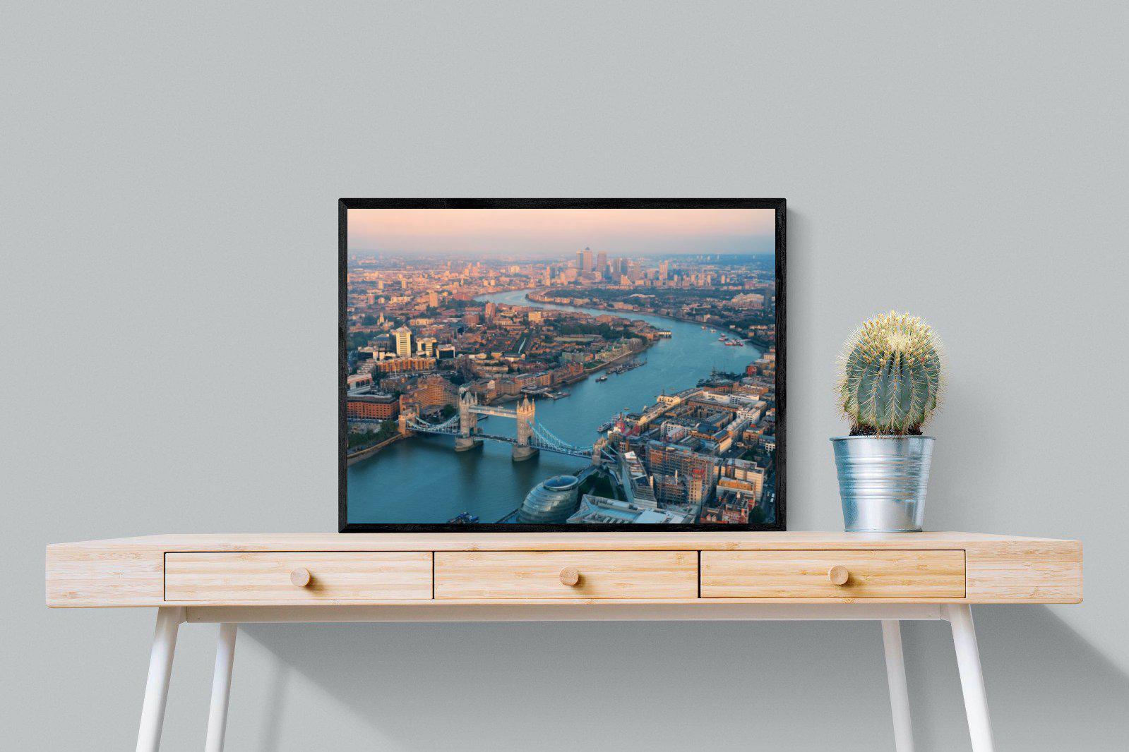 London-Wall_Art-80 x 60cm-Mounted Canvas-Black-Pixalot