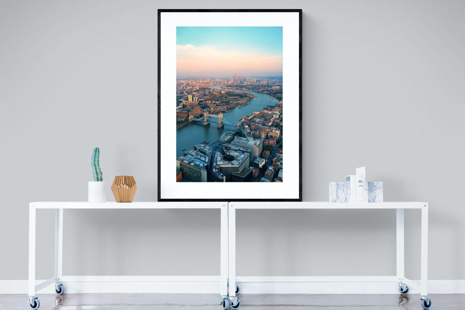 London-Wall_Art-90 x 120cm-Framed Print-Black-Pixalot