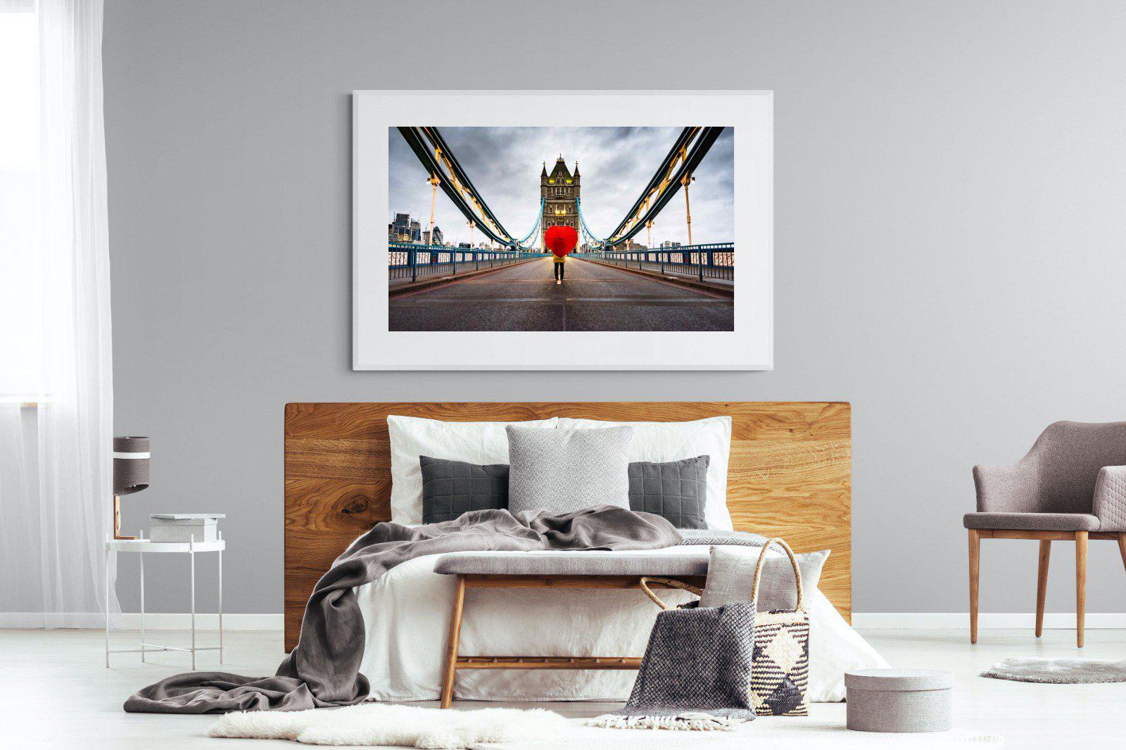 Love London-Wall_Art-150 x 100cm-Framed Print-White-Pixalot