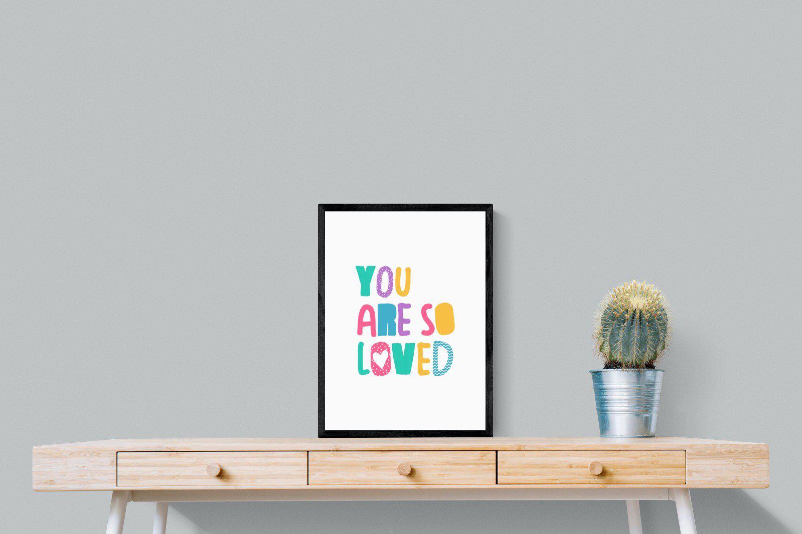 Loved-Wall_Art-45 x 60cm-Mounted Canvas-Black-Pixalot