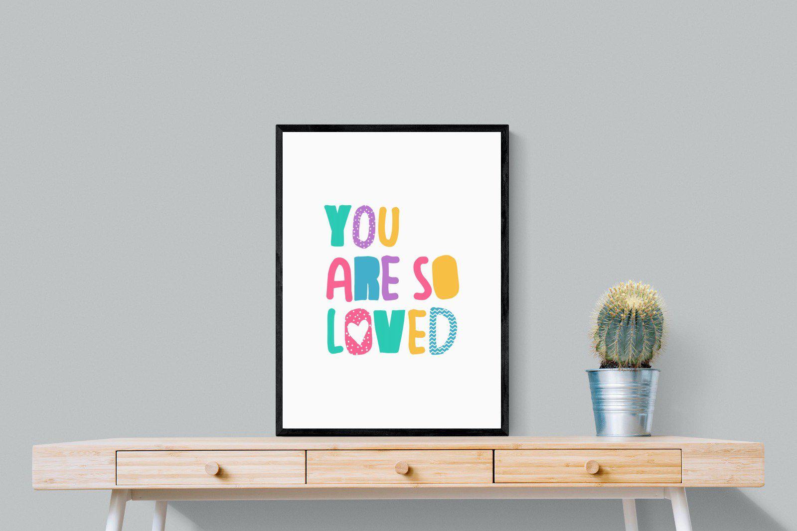 Loved-Wall_Art-60 x 80cm-Mounted Canvas-Black-Pixalot