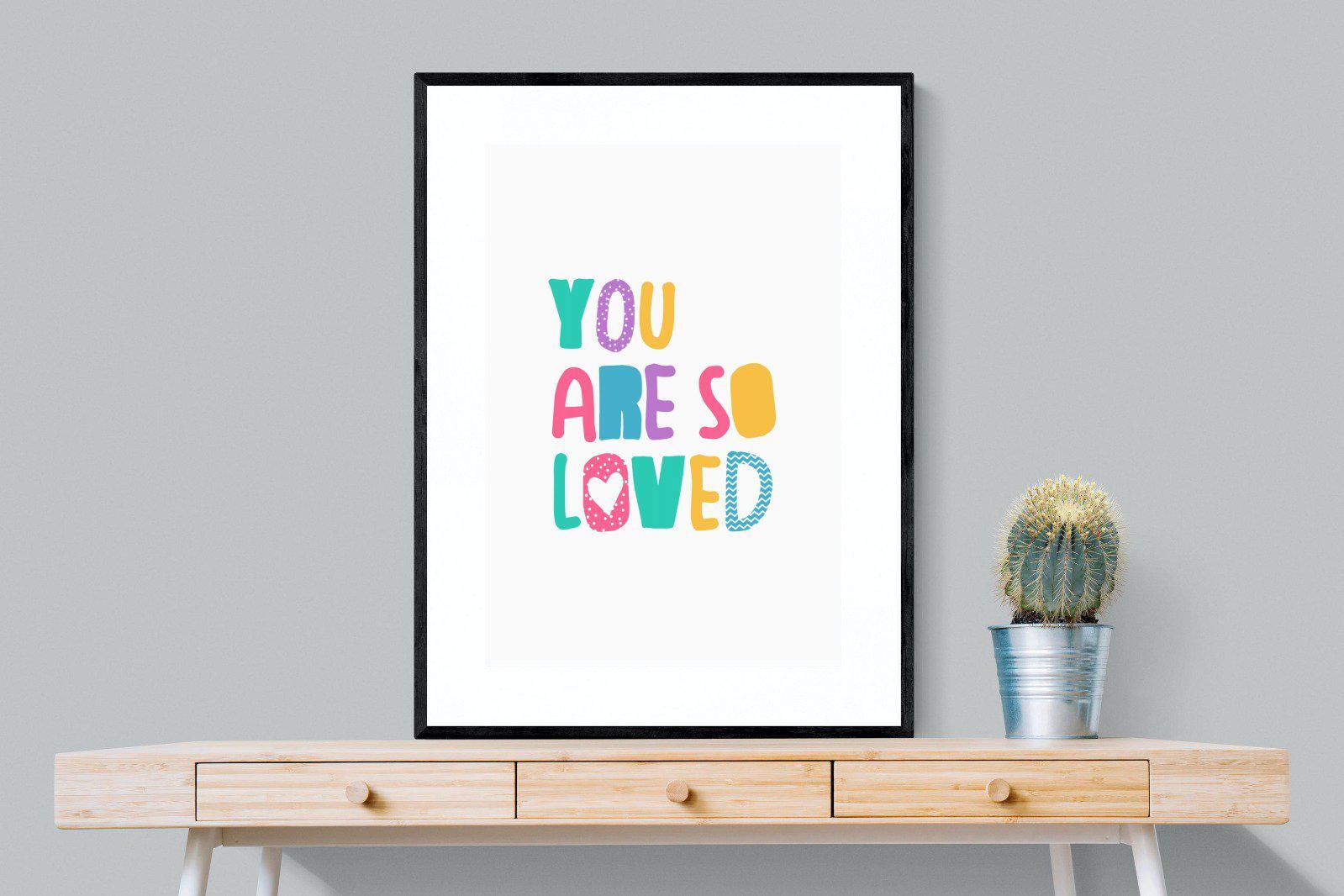 Loved-Wall_Art-75 x 100cm-Framed Print-Black-Pixalot