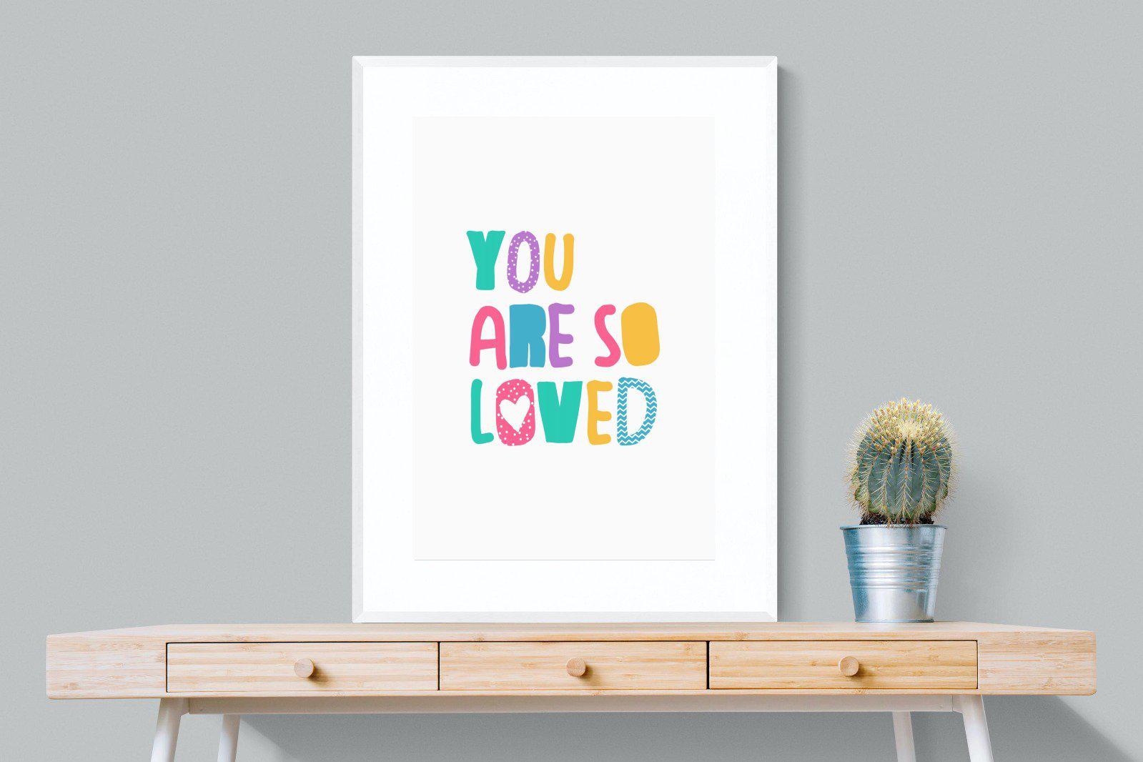 Loved-Wall_Art-75 x 100cm-Framed Print-White-Pixalot