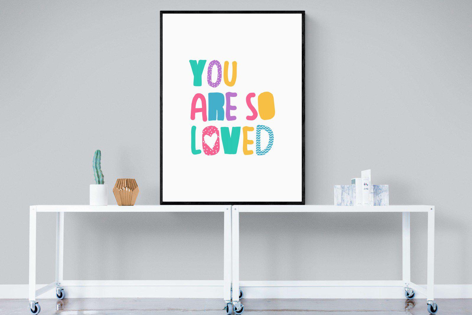 Loved-Wall_Art-90 x 120cm-Mounted Canvas-Black-Pixalot