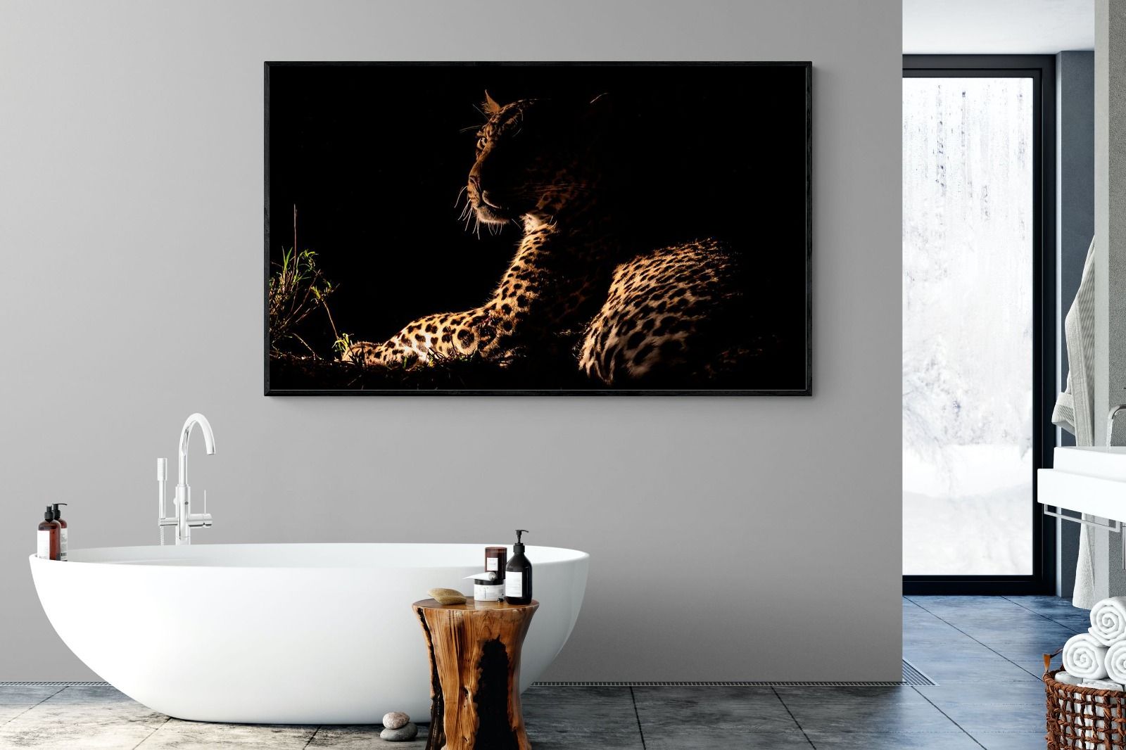 Lurking-Wall_Art-180 x 110cm-Mounted Canvas-Black-Pixalot