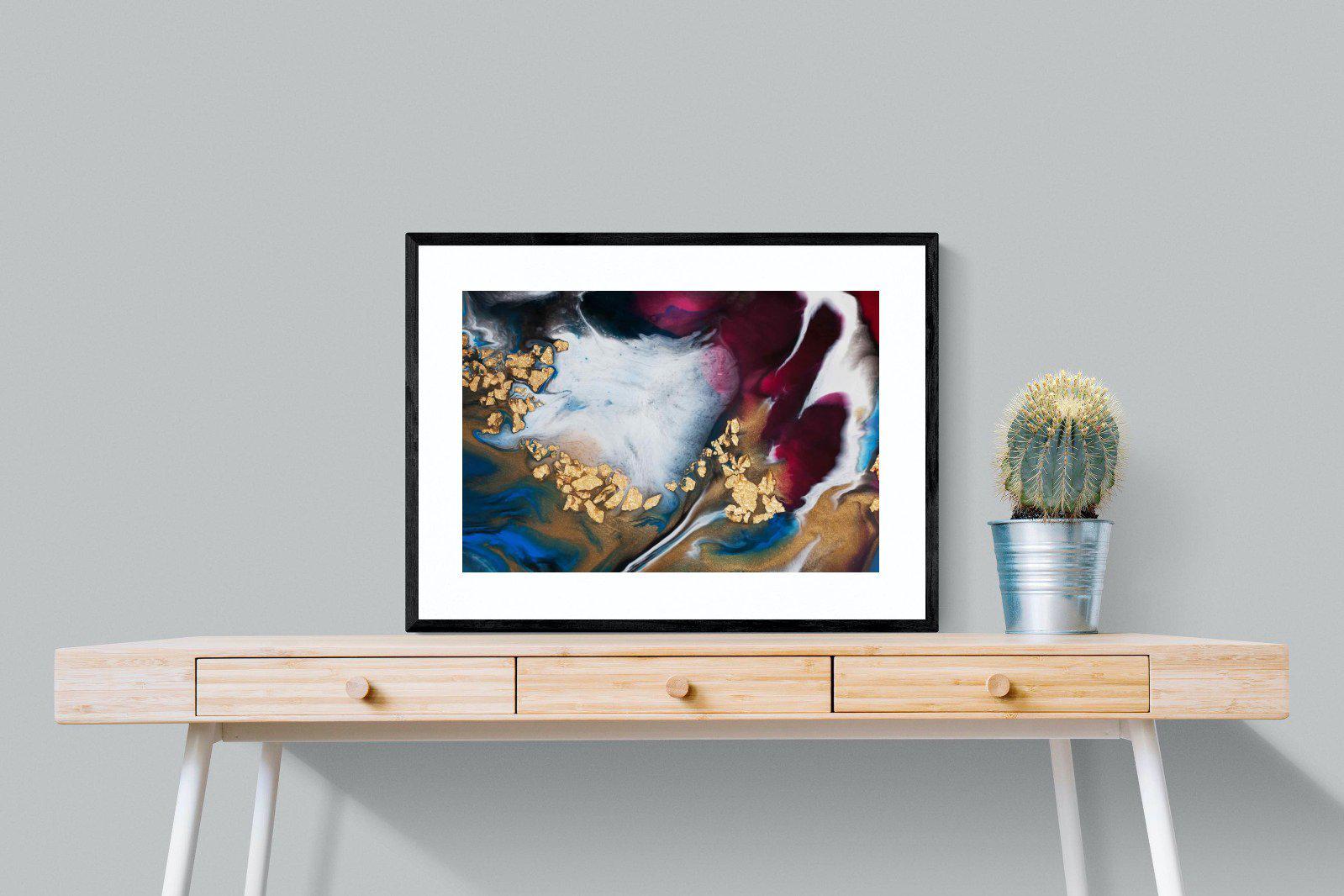 Lux Liquid-Wall_Art-80 x 60cm-Framed Print-Black-Pixalot