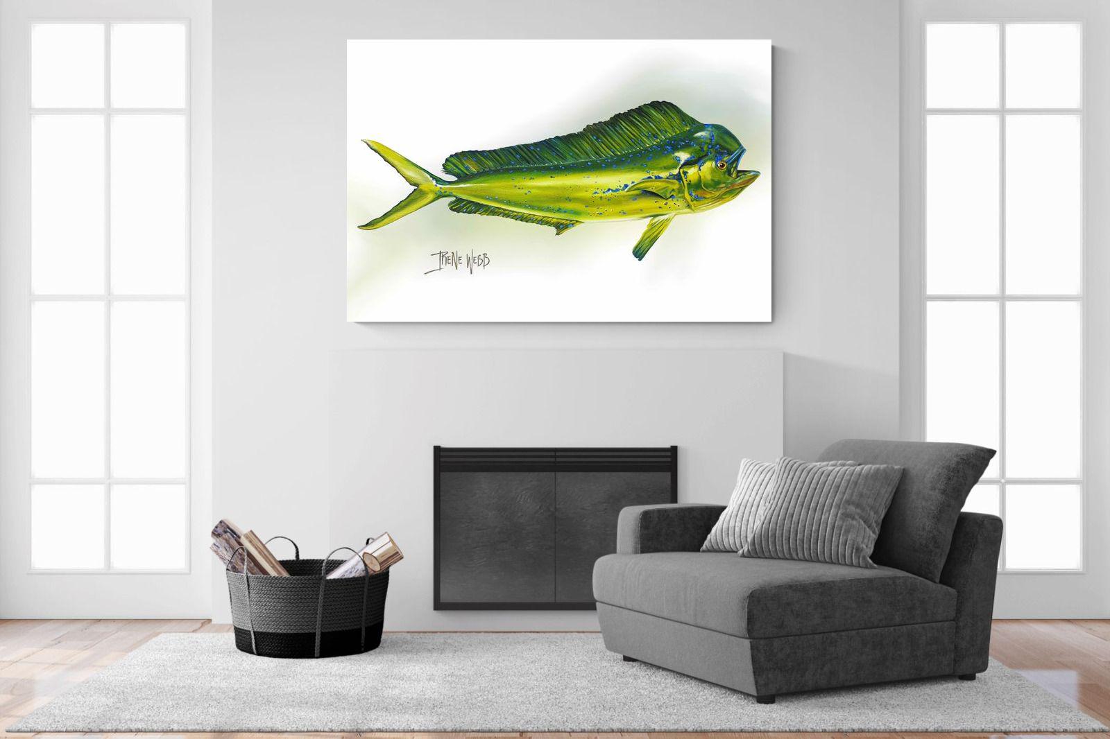 Mahi Mahi-Wall_Art-150 x 100cm-Mounted Canvas-No Frame-Pixalot