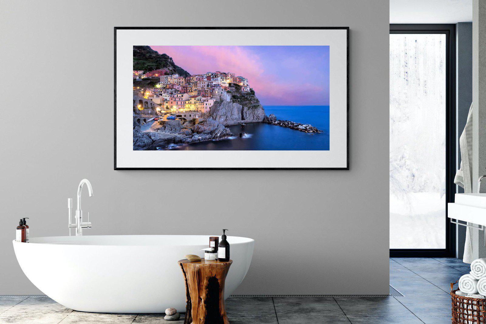 Manarola-Wall_Art-180 x 110cm-Framed Print-Black-Pixalot