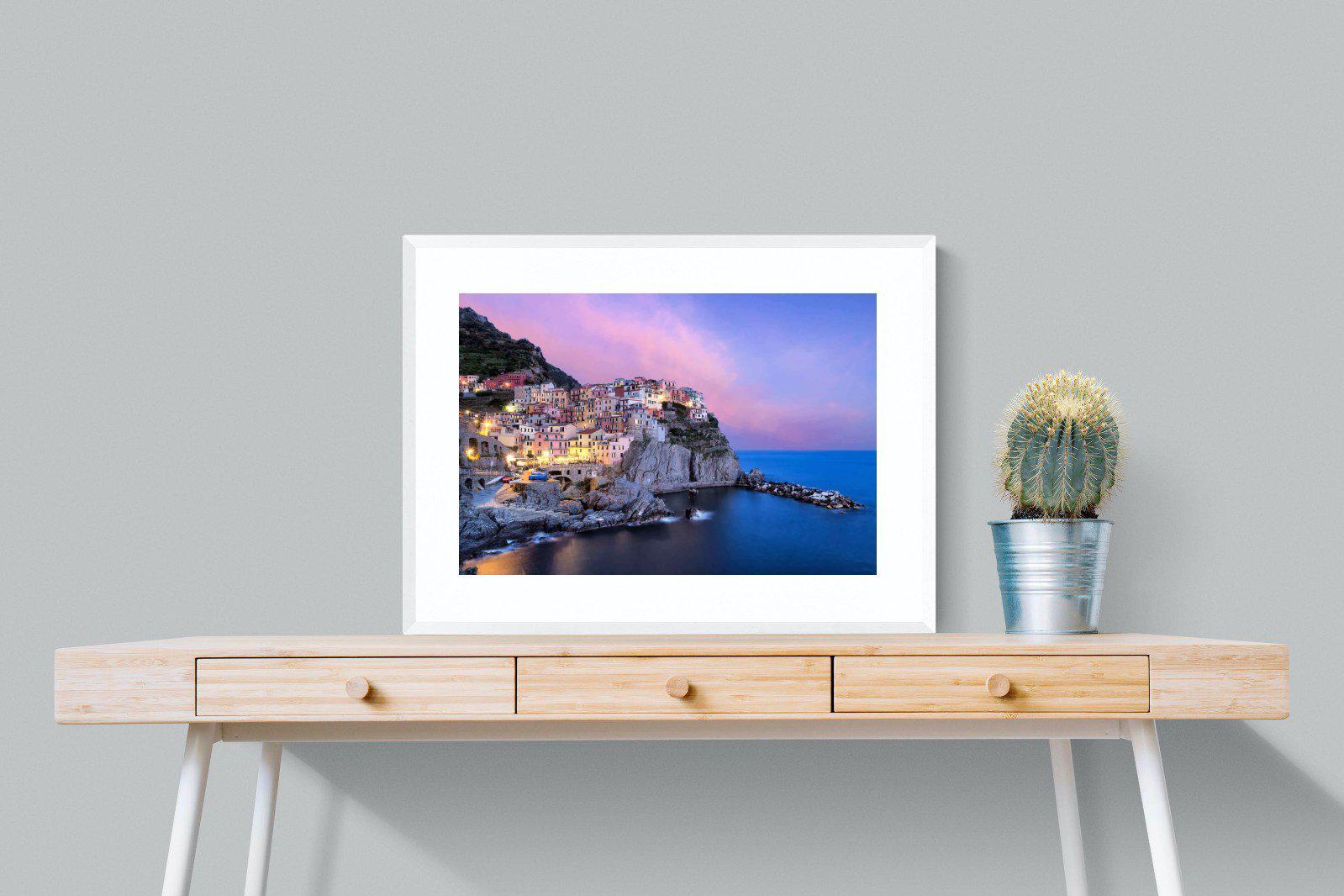 Manarola-Wall_Art-80 x 60cm-Framed Print-White-Pixalot