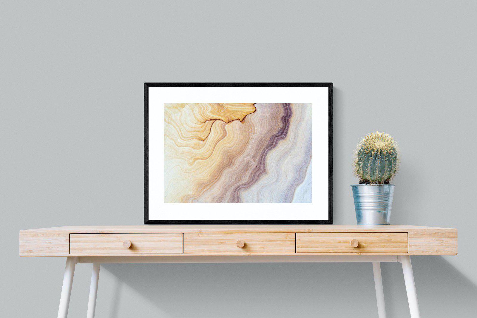 Marble-Wall_Art-80 x 60cm-Framed Print-Black-Pixalot