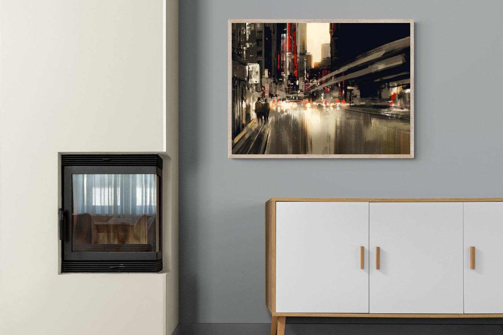 Metro-Wall_Art-100 x 75cm-Mounted Canvas-Wood-Pixalot