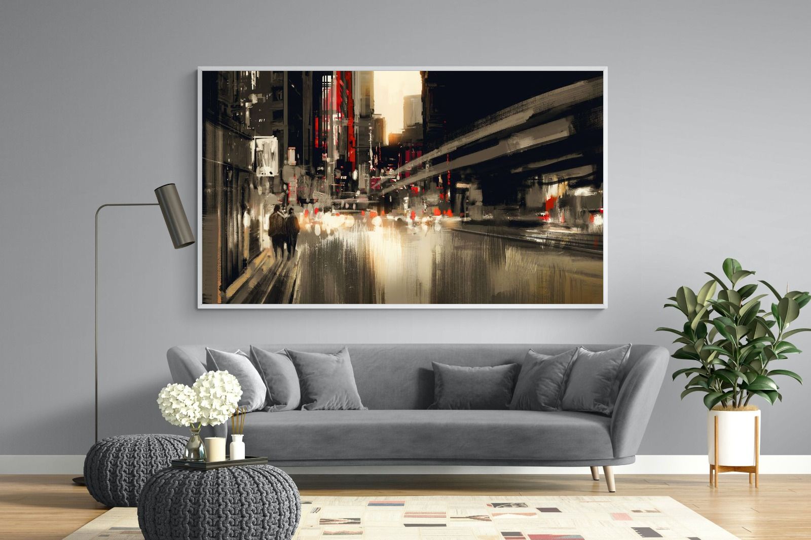 Metro-Wall_Art-220 x 130cm-Mounted Canvas-White-Pixalot