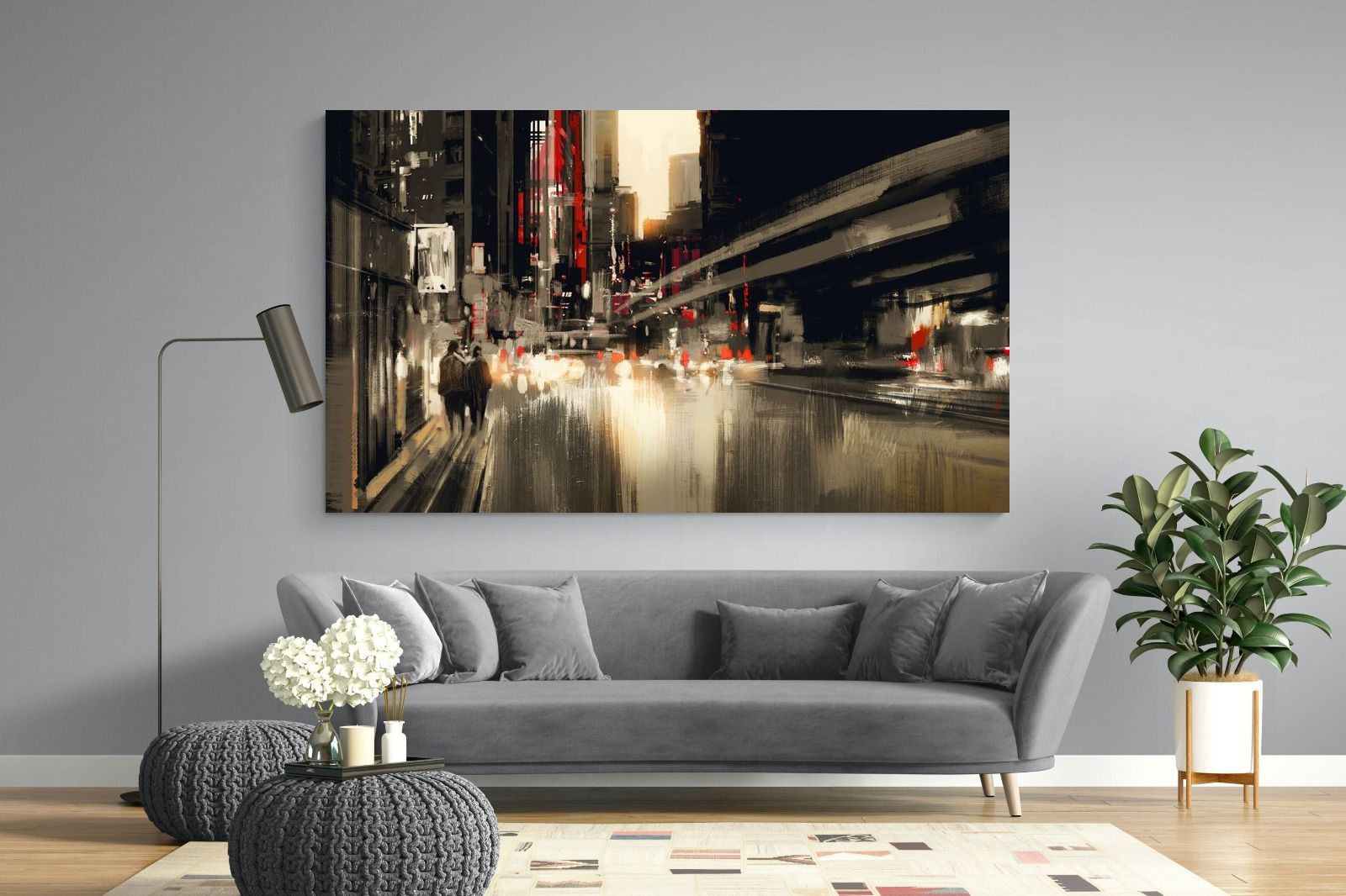 Metro-Wall_Art-220 x 130cm-Mounted Canvas-No Frame-Pixalot