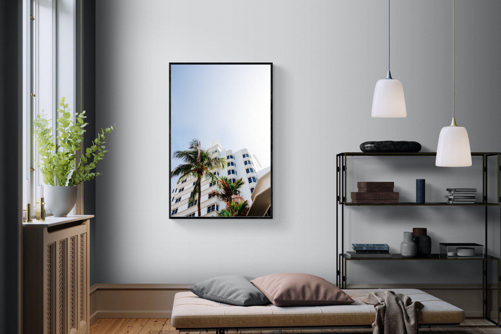 Miami-Wall_Art-100 x 150cm-Mounted Canvas-Black-Pixalot