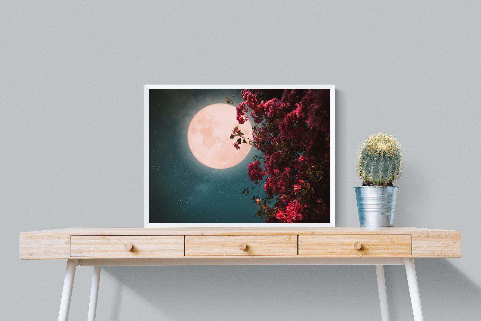 Midnight Flora-Wall_Art-80 x 60cm-Mounted Canvas-White-Pixalot