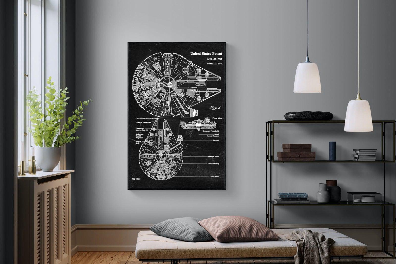 Millennium Falcon Blueprint-Wall_Art-Pixalot