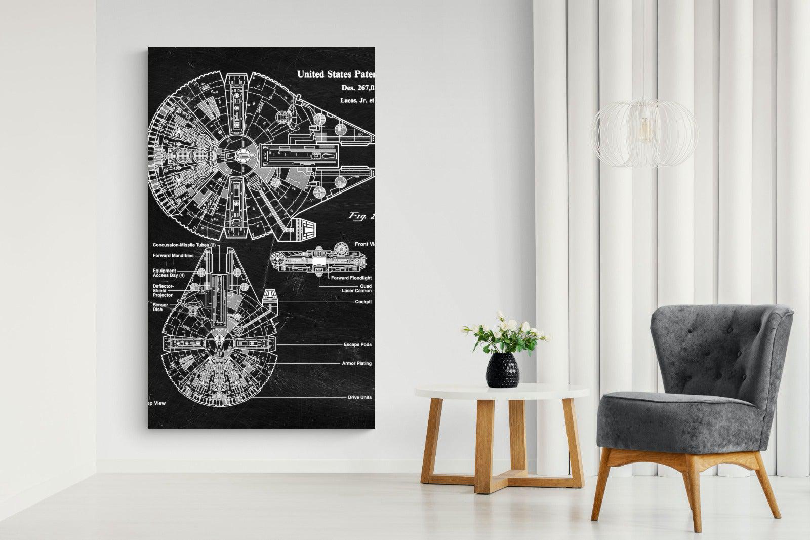 Millennium Falcon Blueprint-Wall_Art-Pixalot