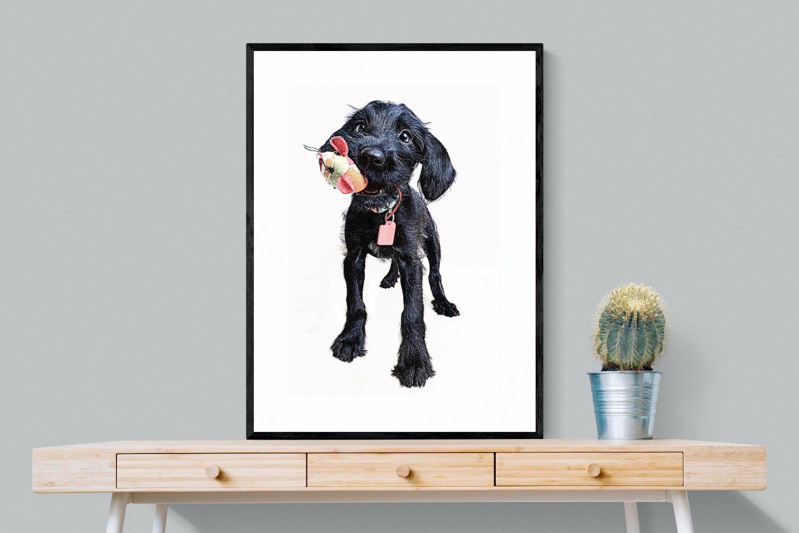 Mini Pup-Wall_Art-75 x 100cm-Framed Print-Black-Pixalot