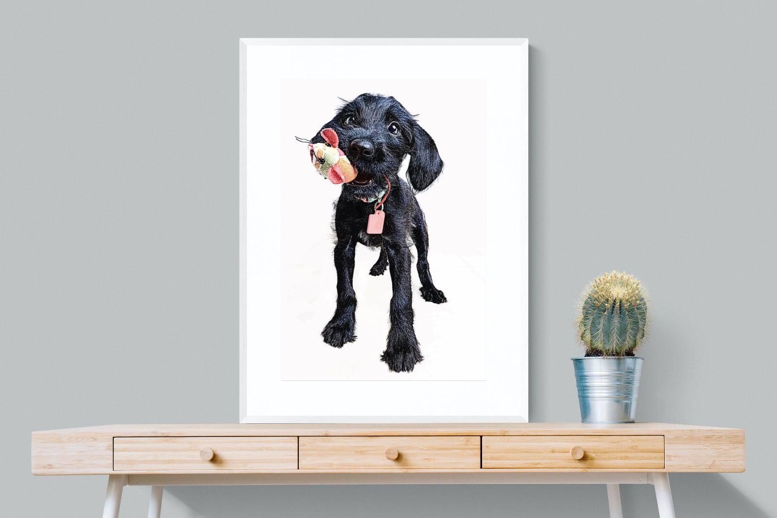 Mini Pup-Wall_Art-75 x 100cm-Framed Print-White-Pixalot