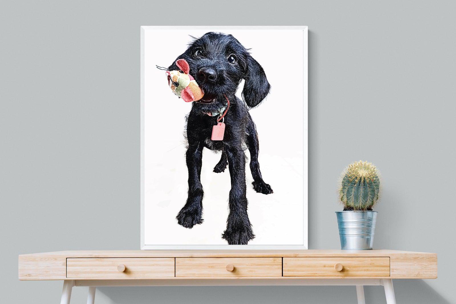 Mini Pup-Wall_Art-75 x 100cm-Mounted Canvas-White-Pixalot