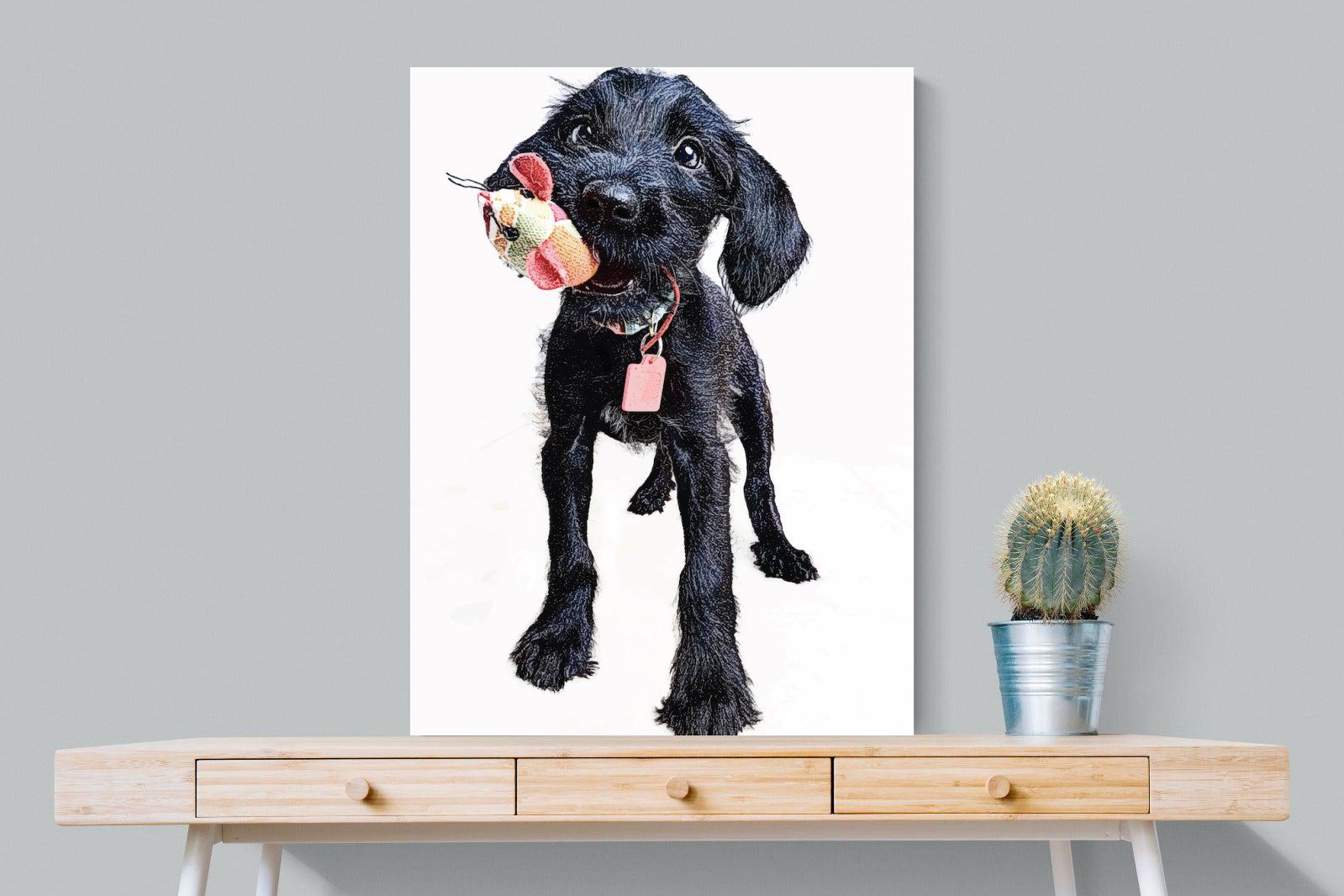 Mini Pup-Wall_Art-75 x 100cm-Mounted Canvas-No Frame-Pixalot