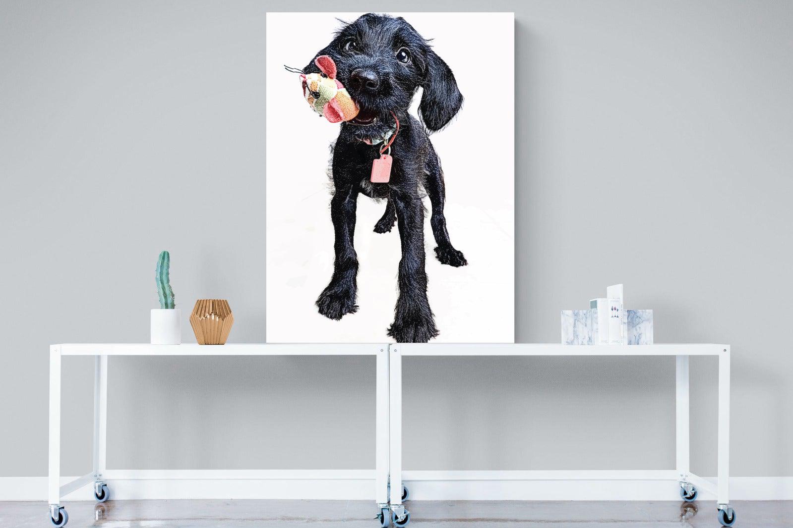 Mini Pup-Wall_Art-90 x 120cm-Mounted Canvas-No Frame-Pixalot