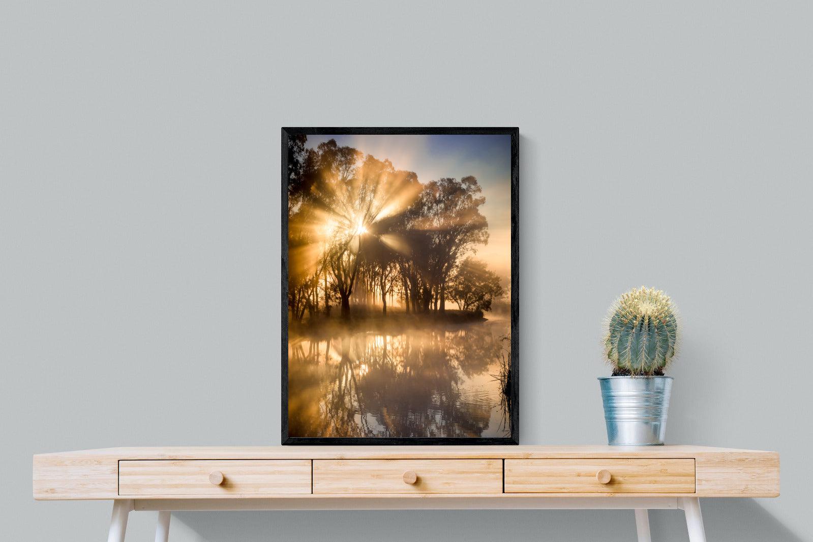 Misty Morning-Wall_Art-60 x 80cm-Mounted Canvas-Black-Pixalot