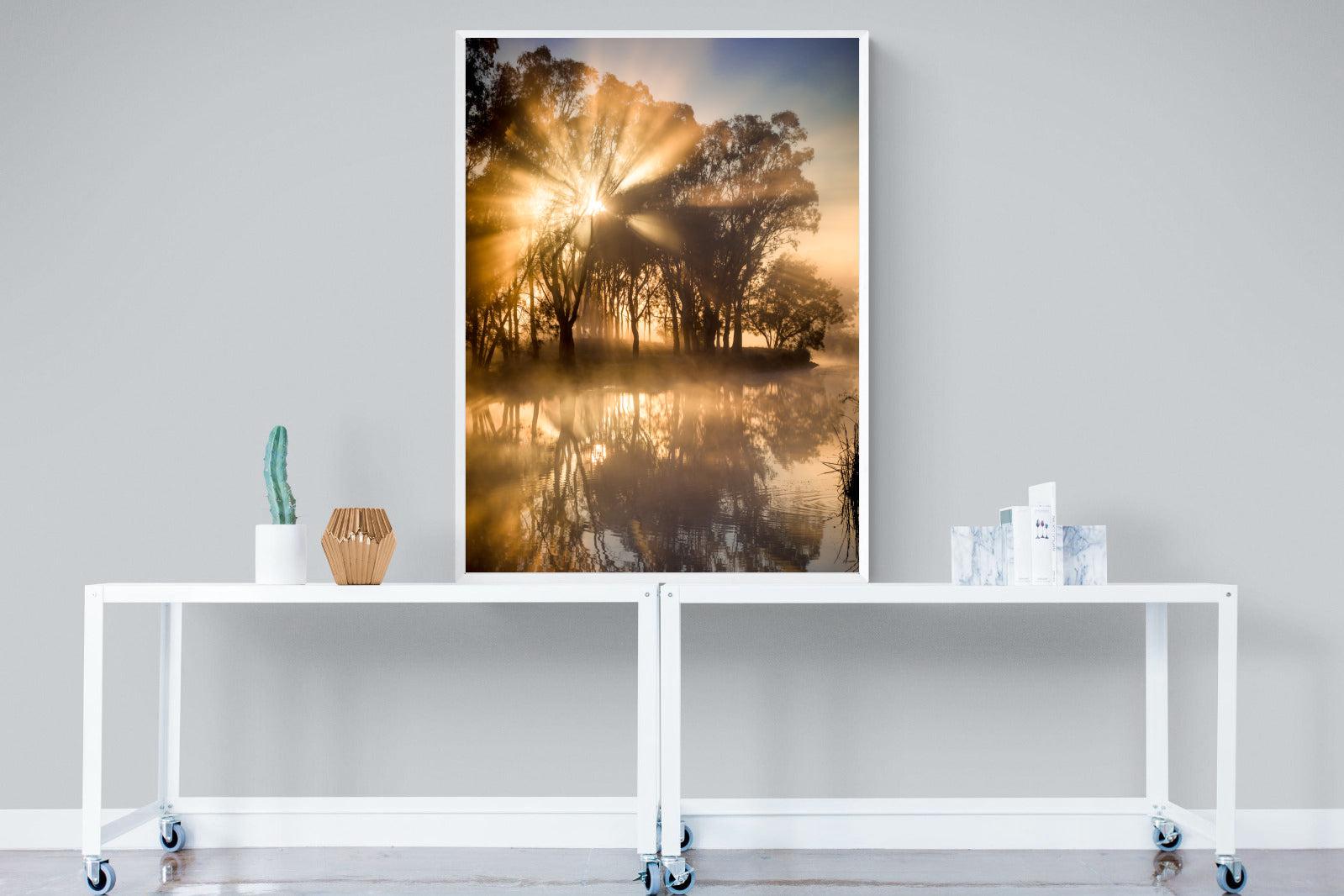 Misty Morning-Wall_Art-90 x 120cm-Mounted Canvas-White-Pixalot