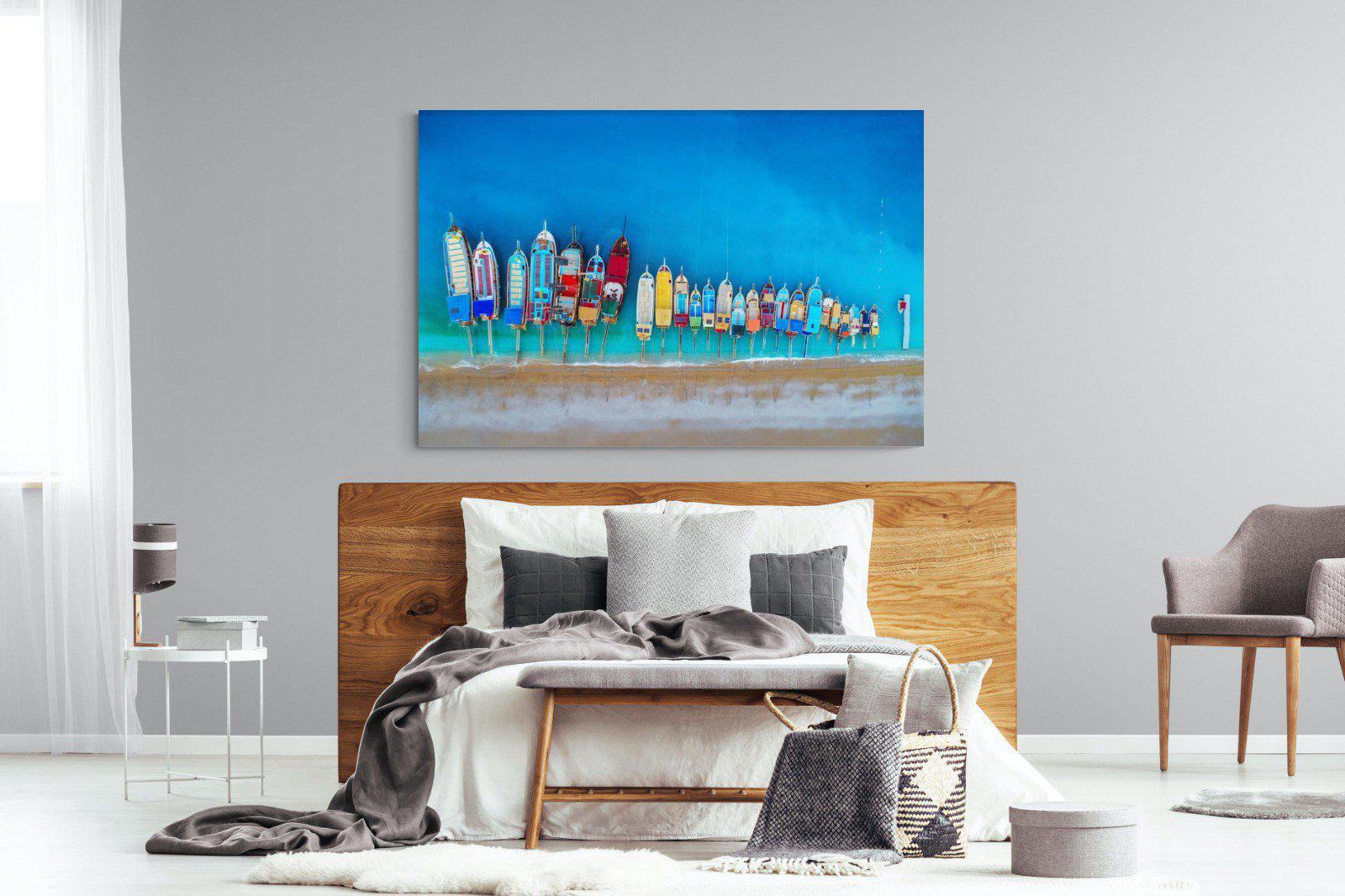 Moored-Wall_Art-150 x 100cm-Mounted Canvas-No Frame-Pixalot