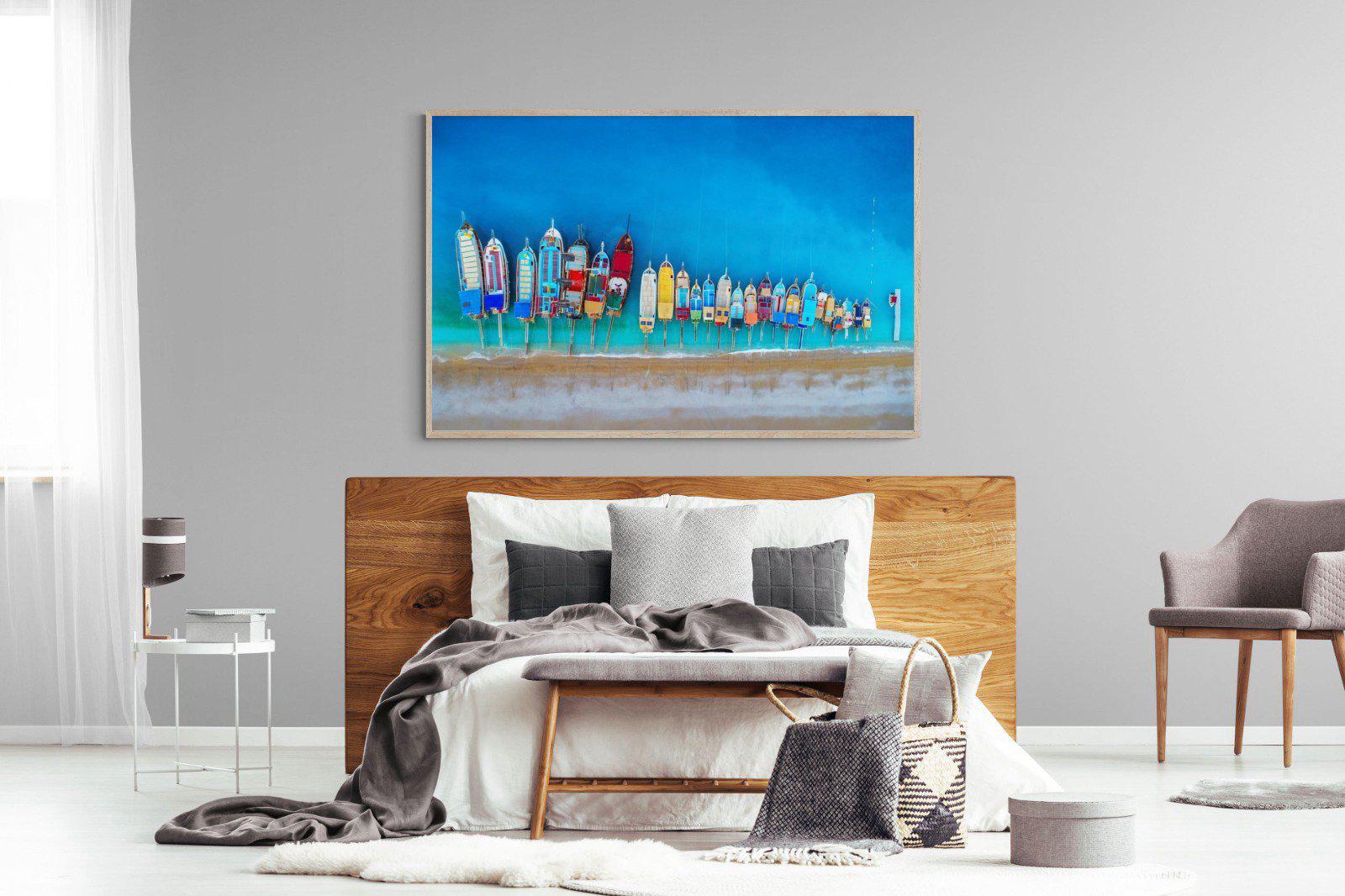 Moored-Wall_Art-150 x 100cm-Mounted Canvas-Wood-Pixalot