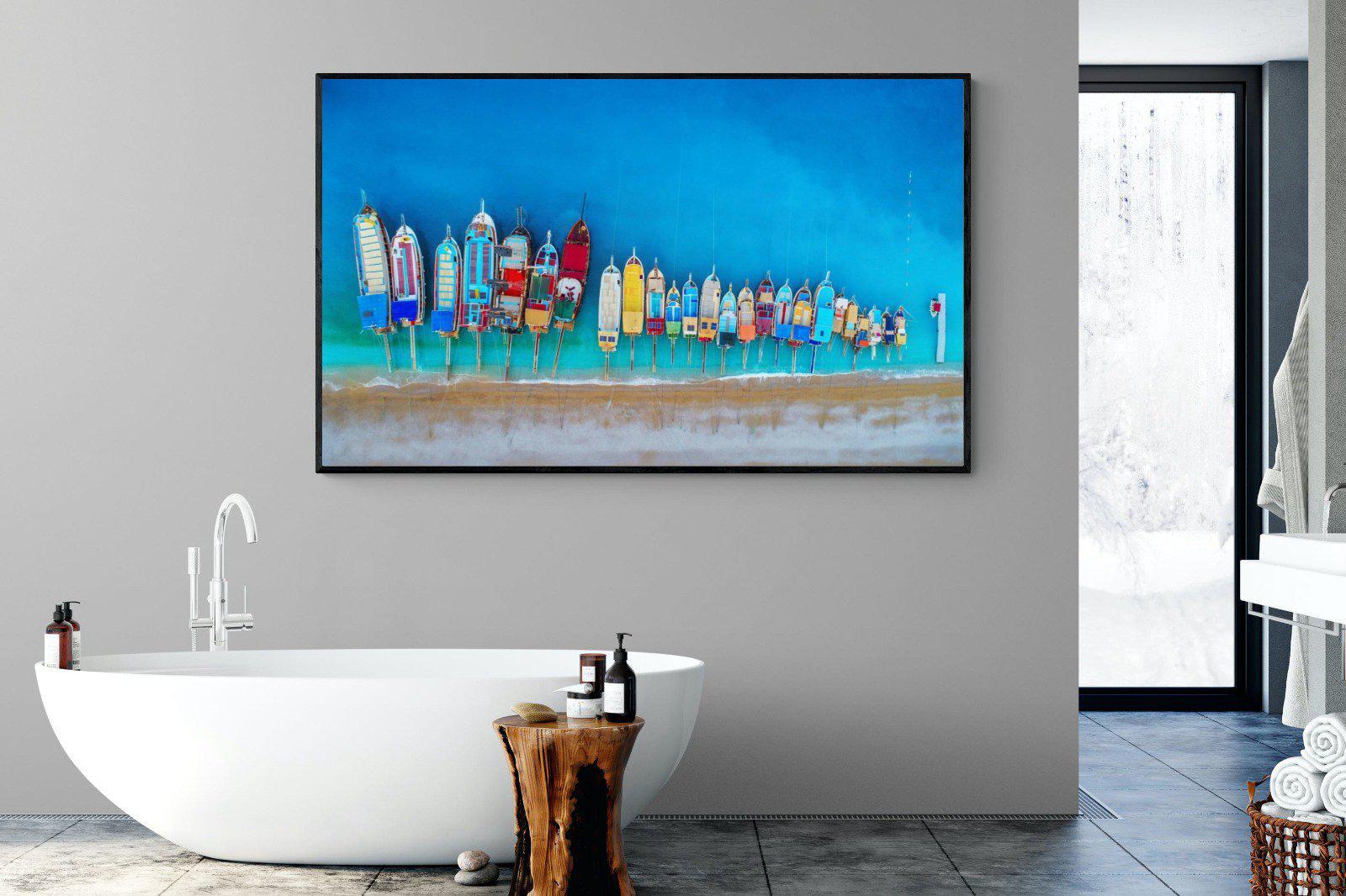 Moored-Wall_Art-180 x 110cm-Mounted Canvas-Black-Pixalot