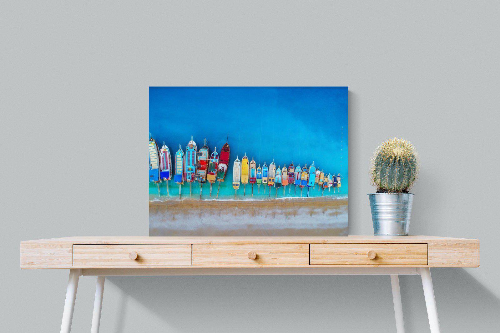 Moored-Wall_Art-80 x 60cm-Mounted Canvas-No Frame-Pixalot