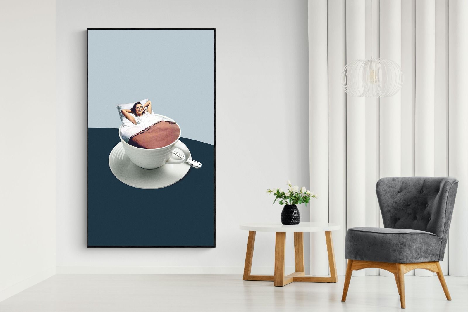 Morning Ritual-Wall_Art-130 x 220cm-Mounted Canvas-Black-Pixalot