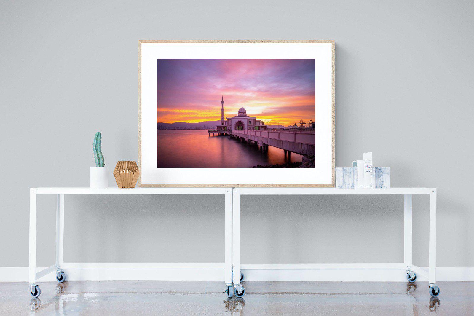 Mosque-Wall_Art-120 x 90cm-Framed Print-Wood-Pixalot