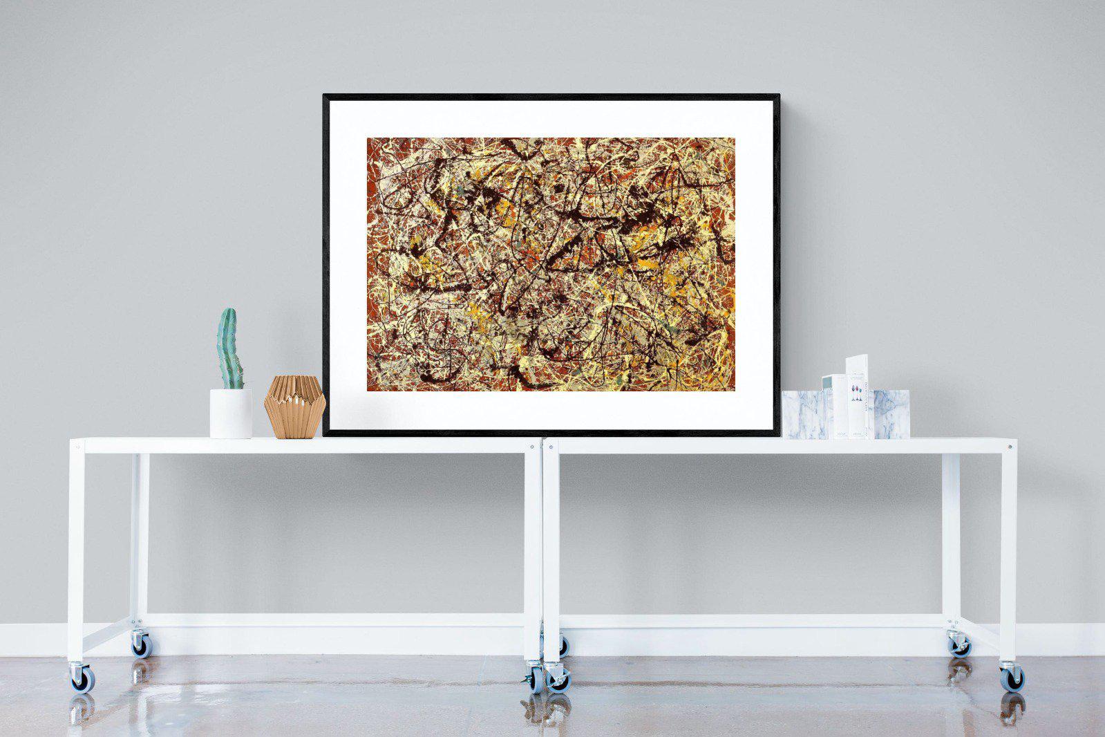 Mural on Indian Red Ground-Wall_Art-120 x 90cm-Framed Print-Black-Pixalot