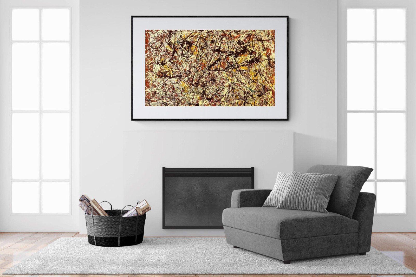 Mural on Indian Red Ground-Wall_Art-150 x 100cm-Framed Print-Black-Pixalot