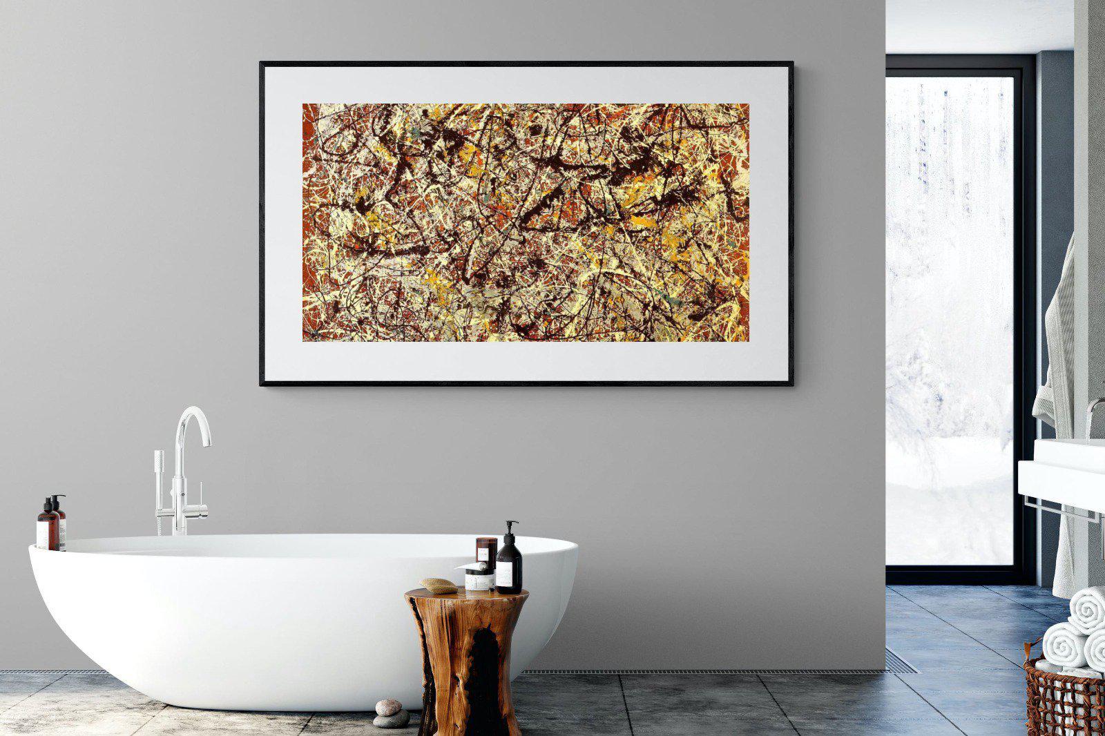 Mural on Indian Red Ground-Wall_Art-180 x 110cm-Framed Print-Black-Pixalot