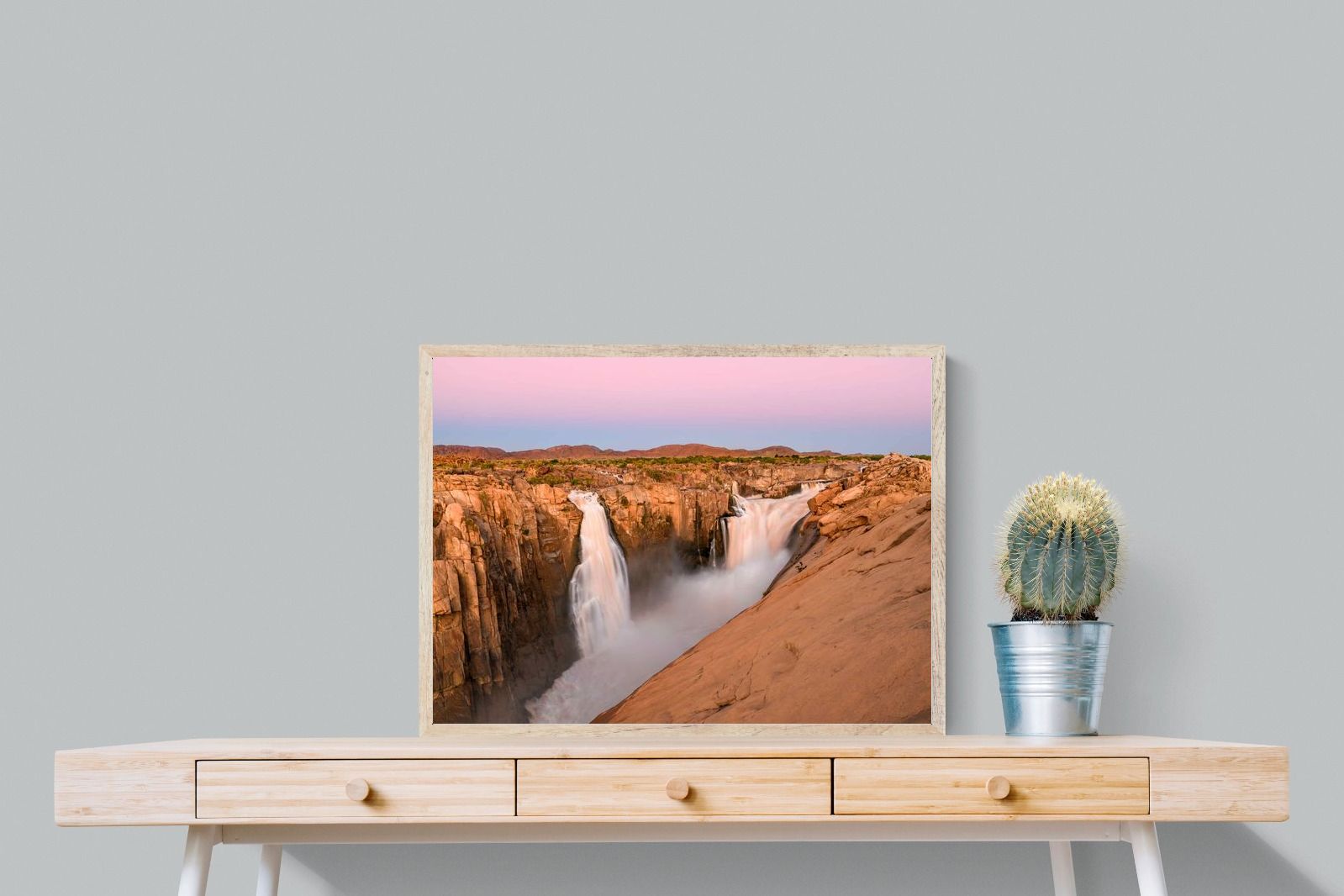 Namibian Falls-Wall_Art-80 x 60cm-Mounted Canvas-Wood-Pixalot