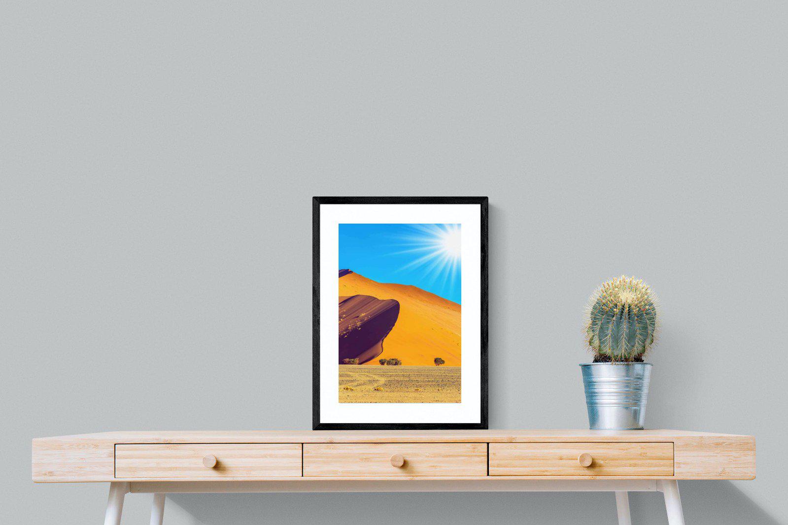 Namibian Landscape-Wall_Art-45 x 60cm-Framed Print-Black-Pixalot