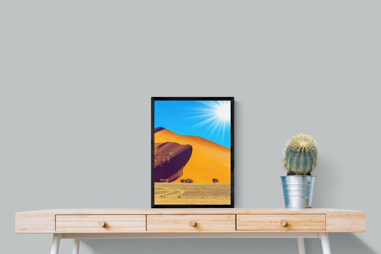 Namibian Landscape-Wall_Art-45 x 60cm-Mounted Canvas-Black-Pixalot