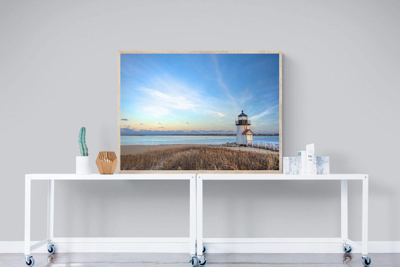 Nantucket Lighthouse-Wall_Art-120 x 90cm-Mounted Canvas-Wood-Pixalot