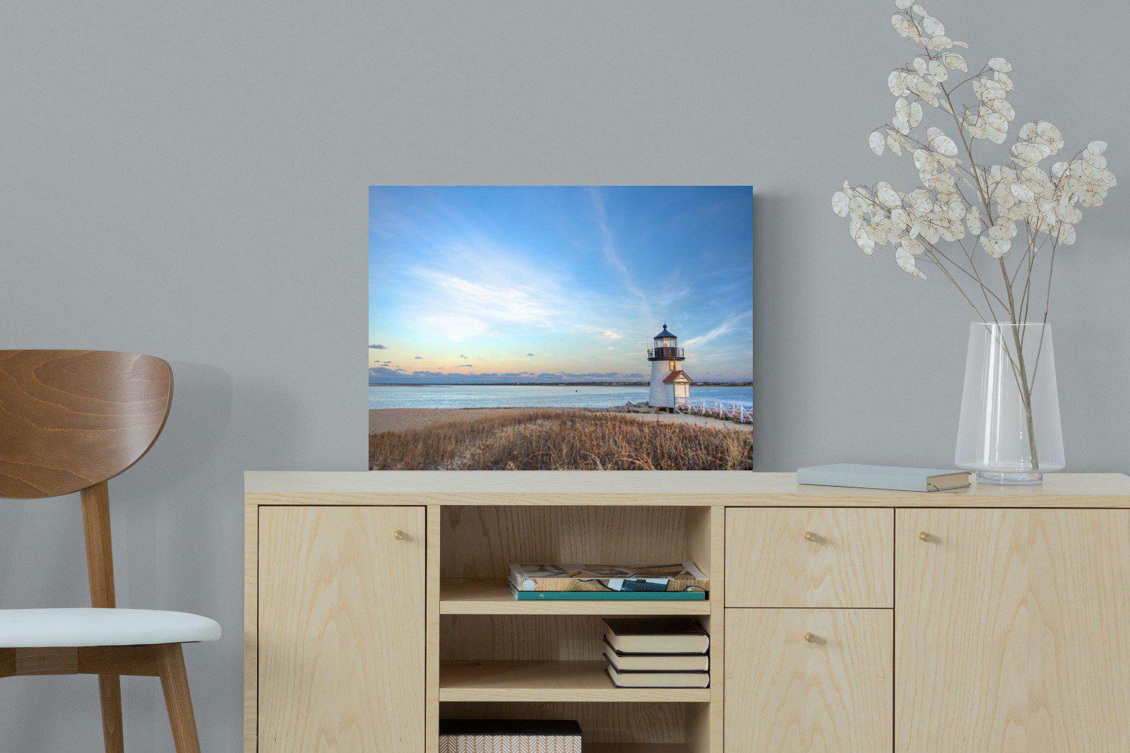 Nantucket Lighthouse-Wall_Art-60 x 45cm-Mounted Canvas-No Frame-Pixalot