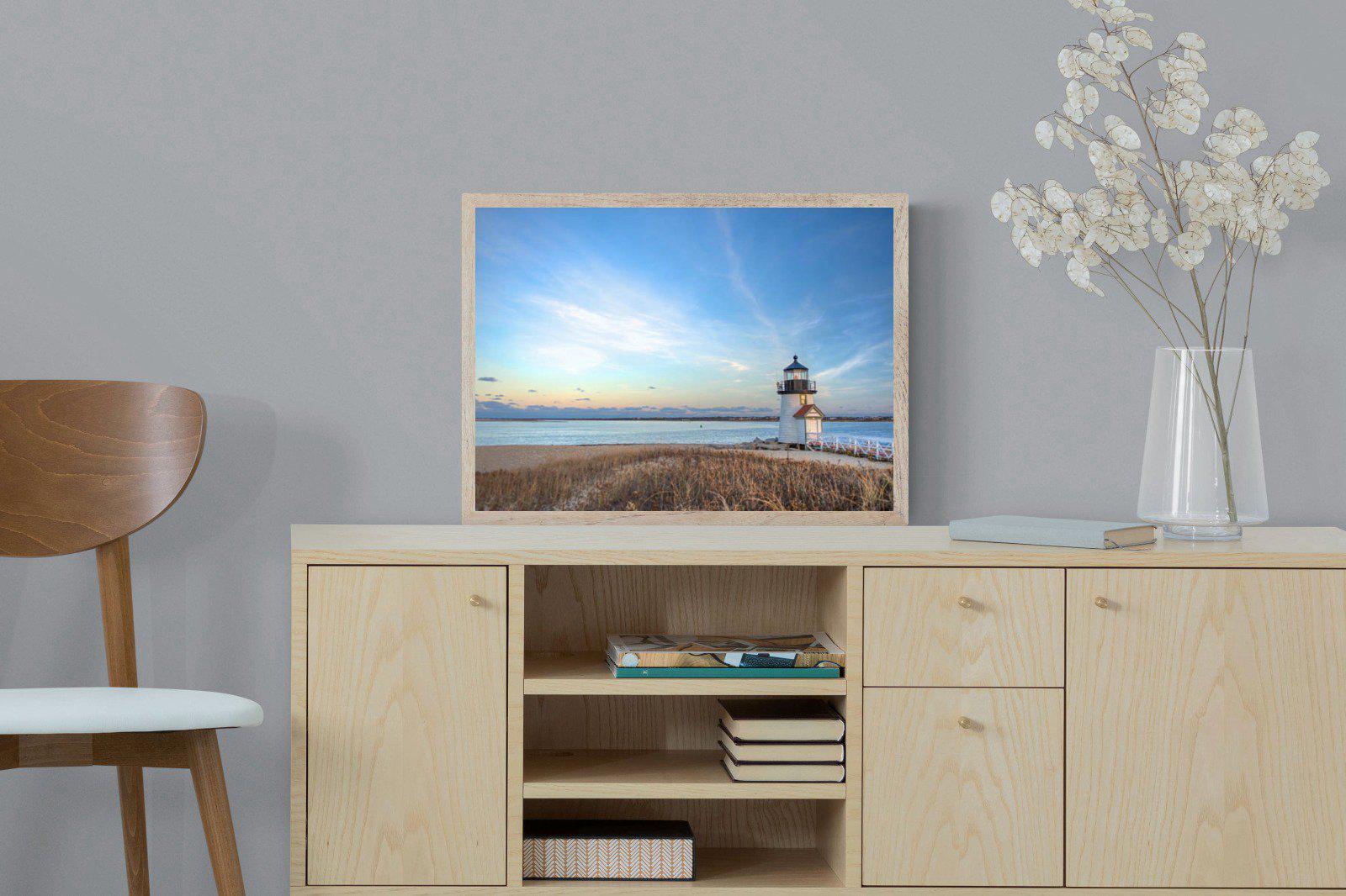 Nantucket Lighthouse-Wall_Art-60 x 45cm-Mounted Canvas-Wood-Pixalot