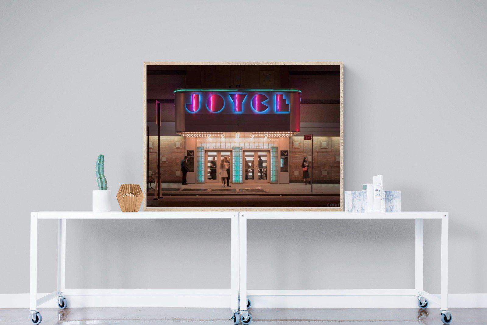 Neon Brooklyn-Wall_Art-120 x 90cm-Mounted Canvas-Wood-Pixalot