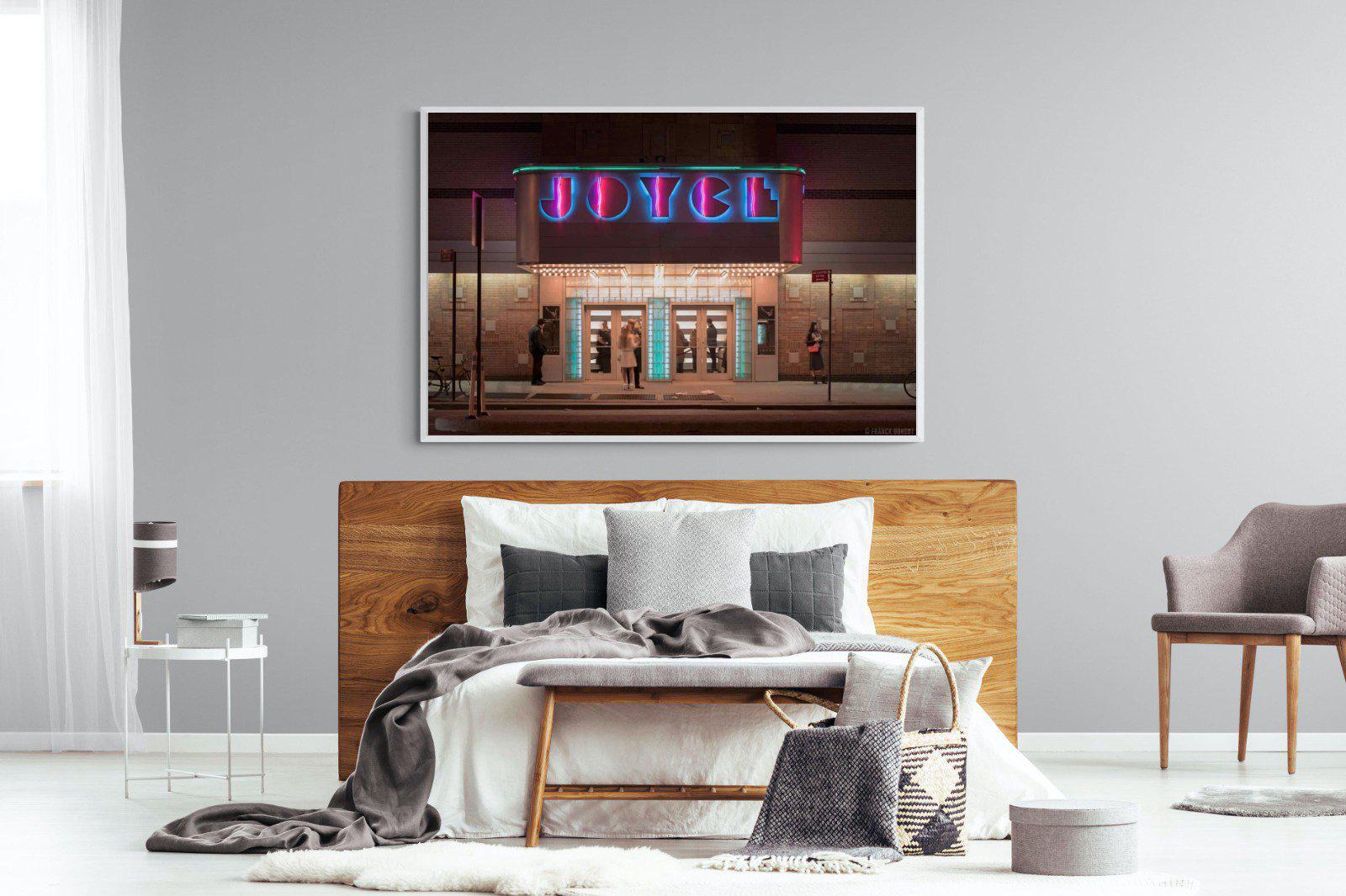 Neon Brooklyn-Wall_Art-150 x 100cm-Mounted Canvas-White-Pixalot